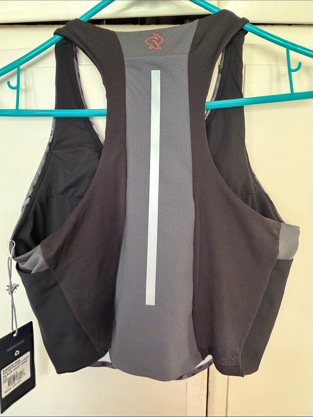 Rabbit Activewear Women's Gray Patterned Racerback Sports Bra - Picture 5 of 11